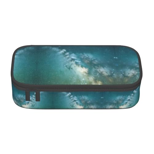 GFXEDSAH Federmäppchen mit Sternenhimmel-Motiv, stilvolles und funktionales Federmäppchen, klein, aber geräumig, ideal für Reisen oder den täglichen Gebrauch, Schwarz , Einheitsgröße, Kosmetiktasche von GFXEDSAH