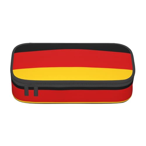 GFXEDSAH Federmäppchen mit deutscher Flagge, Federmäppchen, Organizer, Oxford-Stoff, Mehrzweck-Federmäppchen, Schwarz , Einheitsgröße, Schlüsseletui von GFXEDSAH