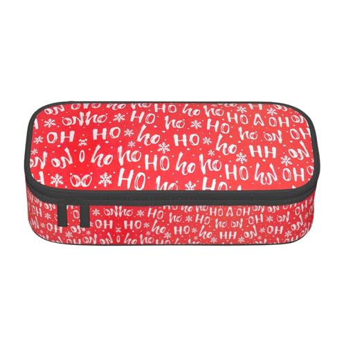 GFXEDSAH Federmäppchen mit weihnachtlichem Hintergrunddruck, Federmäppchen, Organizer, Oxford-Stoff, Mehrzweck-Federmäppchen, Schwarz , Einheitsgröße, Schlüsseletui von GFXEDSAH