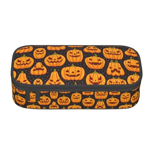 GFXEDSAH Halloween-Kürbis-Muster, stilvolles und funktionales Federmäppchen, klein, aber geräumig, ideal für Reisen oder den täglichen Gebrauch, Schwarz , Einheitsgröße, Kosmetiktasche GFXEDSAH Halloween-Kürbis-Muster, stilvolles und funktionales Federmäppchen, klein, aber geräumig, ideal für Reisen oder den täglichen Gebrauch, Schwarz , Einheitsgröße, Kosmetiktasche von GFXEDSAH