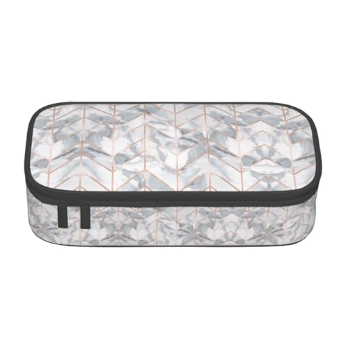 GFXEDSAH Rotgoldenes Marmor-Design, Hintergrunddruck, stilvolle und funktionale Bleistiftbeutel, klein, aber geräumig, ideal für Reisen oder den täglichen Gebrauch, Schwarz , Einheitsgröße von GFXEDSAH