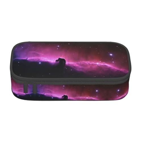 GFXEDSAH Stilvolle und funktionale Bleistifttasche mit dunklem Sternenhimmel, klein, aber geräumig, ideal für Reisen oder den täglichen Gebrauch, Schwarz , Einheitsgröße, Kosmetiktasche von GFXEDSAH