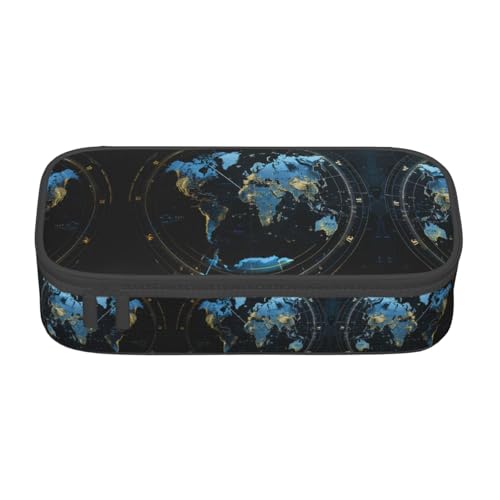 GFXEDSAH Stilvolle und funktionale Federmäppchen, klein, aber geräumig, ideal für Reisen oder den täglichen Gebrauch, Schwarz , Einheitsgröße, Kosmetiktasche von GFXEDSAH