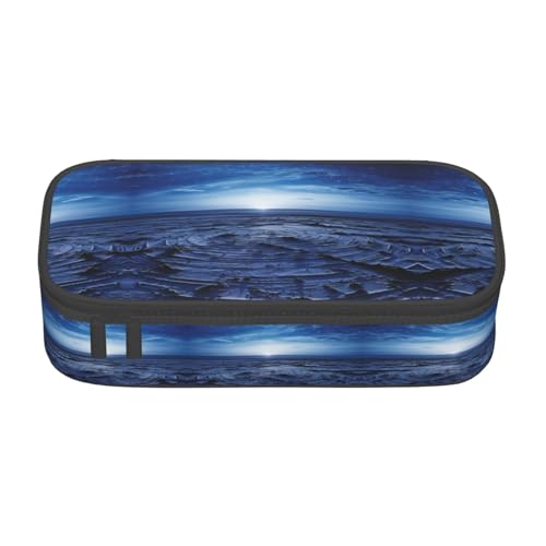 GFXEDSAH Stilvolle und funktionale Federmäppchen mit Sternen-Druck, klein, aber geräumig, ideal für Reisen oder den täglichen Gebrauch, Schwarz , Einheitsgröße, Kosmetiktasche von GFXEDSAH