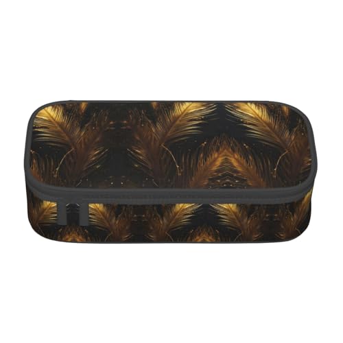 GFXEDSAH Stilvolle und funktionale Federtasche, klein, aber geräumig, ideal für Reisen oder den täglichen Gebrauch, Schwarz , Einheitsgröße, Kosmetiktasche von GFXEDSAH