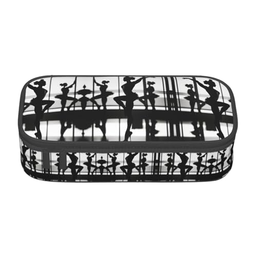 GFXEDSAH Stylisches und funktionales Federmäppchen, klein, aber geräumig, ideal für Reisen oder den täglichen Gebrauch, Schwarz , Einheitsgröße, Kosmetiktasche von GFXEDSAH