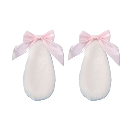 Haarklammer Kawaii Frauen Mädchen Haarspange Niedlichen Kaninchen Bunny Plüsch Lop Ohren Haarnadel Candy Farbe Ribbon Bowknot Lolita Cosplay Haarschmuck Haarklammer Groß(1) von GFYHTN