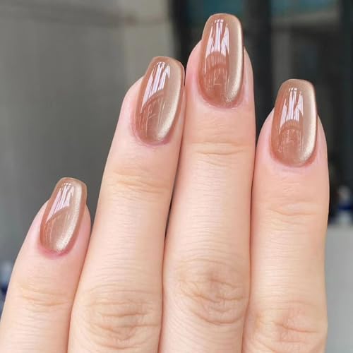 GGAUBAIFI 24 Stück mittelgroße Nägel zum Aufdrücken, quadratische künstliche Nägel in Katzenaugenform mit Design, künstliche Nägel mit Farbverlauf und Designs, Acryl für Frauen GGAUBAIFI 24 Stück mittelgroße Nägel zum Aufdrücken, quadratische künstliche Nägel in Katzenaugenform mit Design, künstliche Nägel mit Farbverlauf und Designs, Acryl für Frauen von GGAUBAIFI