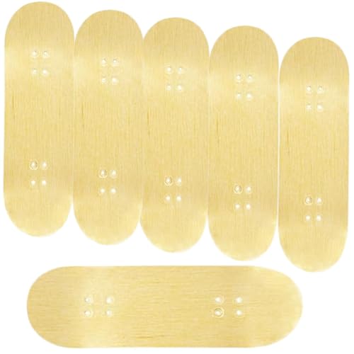GGAUBAIFI 6 Stück DIY Maker Serie Holz-Fingerskateboards, 5 Stück leere Teakholz-Fingerboards, 30 mm x 100 mm, handgefertigte Holz-Fingerboard-Decks GGAUBAIFI 6 Stück DIY Maker Serie Holz-Fingerskateboards, 5 Stück leere Teakholz-Fingerboards, 30 mm x 100 mm, handgefertigte Holz-Fingerboard-Decks von GGAUBAIFI
