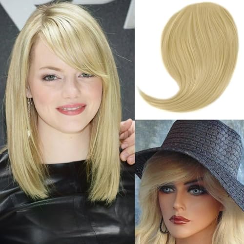 GGAUBAIFI Seitlicher Haar-Pony zum Anklipsen, golden, einteilig, gerade, synthetischer Pony, Haarverlängerung für Frauen, Golden #613 GGAUBAIFI Seitlicher Haar-Pony zum Anklipsen, golden, einteilig, gerade, synthetischer Pony, Haarverlängerung für Frauen, Golden #613 von GGAUBAIFI