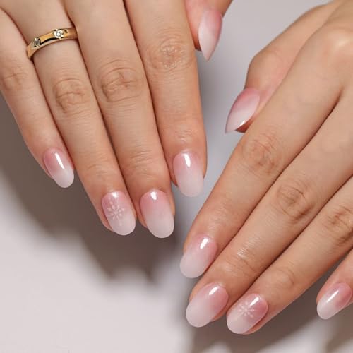 GGAUBAIFI Weihnachtsnägel zum Aufdrücken, mittelgroß, mandelförmig, künstliche Nägel mit Schneeflocken-Design, vollständig bedeckende Acrylnägel, Wintermonster, künstliche Nageldekorationen für Frauen GGAUBAIFI Weihnachtsnägel zum Aufdrücken, mittelgroß, mandelförmig, künstliche Nägel mit Schneeflocken-Design, vollständig bedeckende Acrylnägel, Wintermonster, künstliche Nageldekorationen für Frauen von GGAUBAIFI