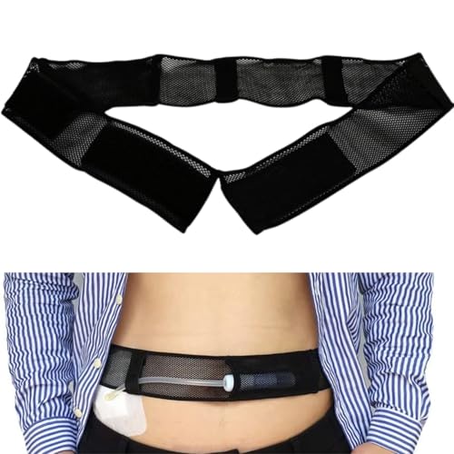 GGAUBAIFI atmungsaktivem Fütterungsrohrgürtel, Verschleierung und bequeme Gastrostomie G -Röhrchenzubehör, Peritonealdialysegürtel mit Mesh Backge Pad Black Pd Gürtel, m von GGAUBAIFI