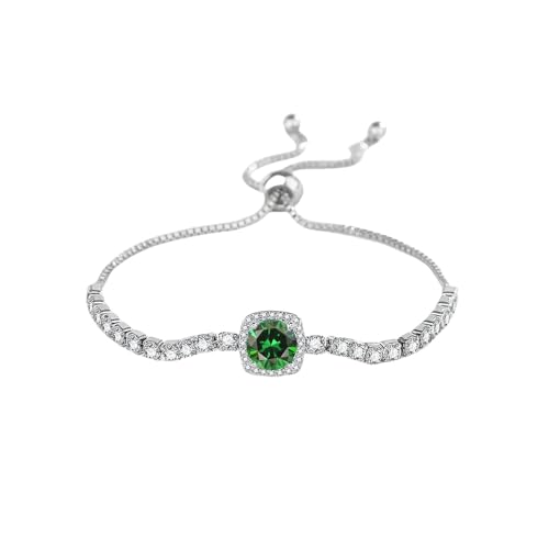 GGGOAJVB Edelstein Armband Damen, Modisches, Vielseitiges Moissanit-Armband Mit Temperament, Verstellbare Kette, Passender High-End-Schmuck Für Damen, Grüner Diamant GGGOAJVB Edelstein Armband Damen, Modisches, Vielseitiges Moissanit-Armband Mit Temperament, Verstellbare Kette, Passender High-End-Schmuck Für Damen, Grüner Diamant von GGGOAJVB