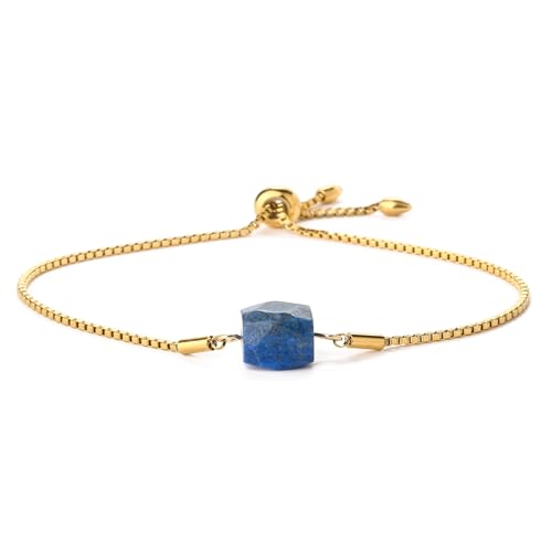 GGGOAJVB Naturstein Armband Damen, Mode Natürliche Stein Unregelmäßigen Stein Armband, Einstellbare Kette Alle-Spiel High-End-Schmuck Für Wom Lapis Lazuli GGGOAJVB Naturstein Armband Damen, Mode Natürliche Stein Unregelmäßigen Stein Armband, Einstellbare Kette Alle-Spiel High-End-Schmuck Für Wom Lapis Lazuli von GGGOAJVB