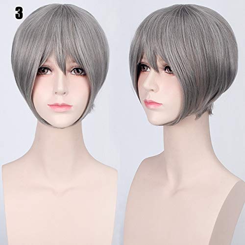 24 Farben 30cm Bobo Kurzes Haar Rot Silber Grau Hell Golden Gelb Grün Rosa Lila Orange Weiß Universal Cosplay Perücke Pony K047-3 24 Farben 30cm Bobo Kurzes Haar Rot Silber Grau Hell Golden Gelb Grün Rosa Lila Orange Weiß Universal Cosplay Perücke Pony K047-3 von GGJKB