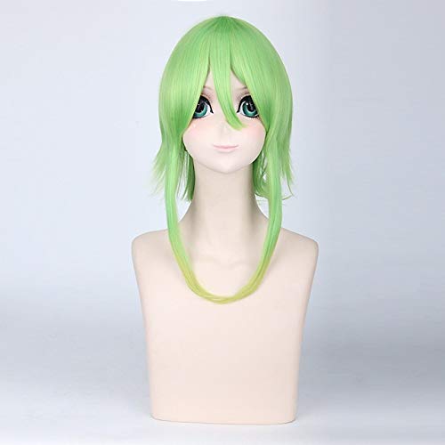 3 Styles Perücken Vocaloid Gumi Perücke Cosplay Kostüm Frauen Gelb-grün Farbverlauf Mittellanges Kunsthaar Vocaloid Gumi Perucas DM018 von GGJKB
