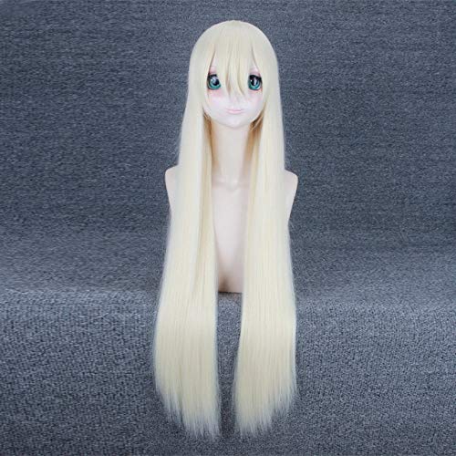 Ainime Nier:automata A2 Silver/Light Golden Wig Cosplay Costume Yorha Type a No.2 Women Synthetic Long Hair Halloween Party Wigs dm-870 von GGJKB