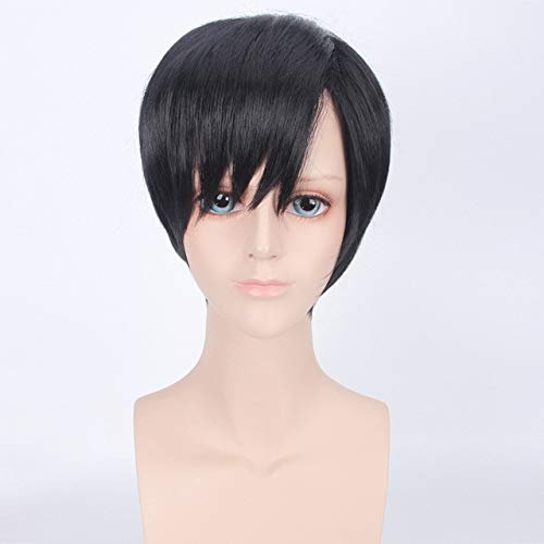 Angriff auf Titan Perücken Eren Jaeger Herren Kurzes Hochtemperaturfaser- Kunsthaar Das Avatar-Kostüm des Königs Cosplay Perücke + Perückenkappe dm253 1 von GGJKB