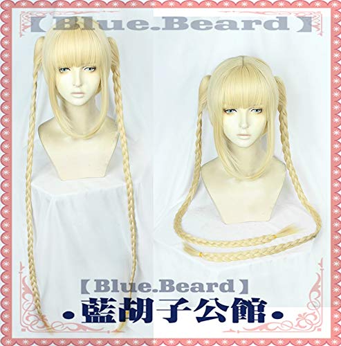 Anime Darwins Spiel Karino Shuka Perücke Cosplay Kostüm Lange Zöpfe Blonde Goldene Pferdeschwänze Hitzebeständige synthetische Haarperücken von GGJKB
