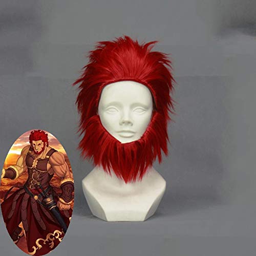 Anime Fate/Zero Rider Cosplay Perücke Kurze rote Hitzebeständigkeit Kunsthaar Halloween Party Kostüm Perücken + Perücke Cap Anime Fate/Zero Rider Cosplay Perücke Kurze rote Hitzebeständigkeit Kunsthaar Halloween Party Kostüm Perücken + Perücke Cap von GGJKB