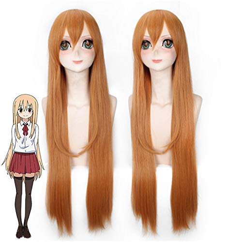 Anime Himouto! Umaru-Chan Doma Umaru Cosplay Perücke Umaru Doma Kostüm Spiel Perücke Hellorange Lange Glatte Synthetische Haar Perücken von GGJKB