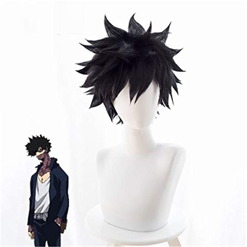 Anime My Hero Academia Dabi Perücke Cosplay Kostüm Boku No Hero Academia Kurzes schwarzes Kunsthaar Halloween Party Perücken + Perücke Cap von GGJKB