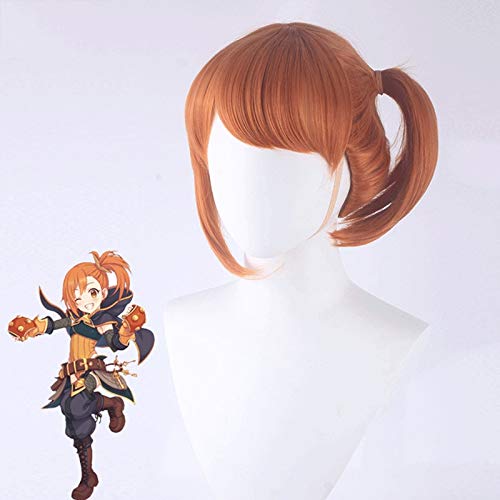 Anime Princess Connect! Re: Tauchen Hodaka Misogi Orange Kurzer Pferdeschwanz Hitzebeständiges Kunsthaar Frauen Kostüm Cosplay Perücken PL-759 von GGJKB