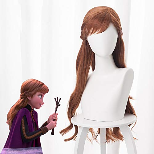 Anime Prinzessin Anna Cosplay Perücke 70cm lang lockig gewellt hitzebeständig synthetisches Haar Frauen Kostüm Party Perücken für Erwachsene Anime Prinzessin Anna Cosplay Perücke 70cm lang lockig gewellt hitzebeständig synthetisches Haar Frauen Kostüm Party Perücken für Erwachsene von GGJKB