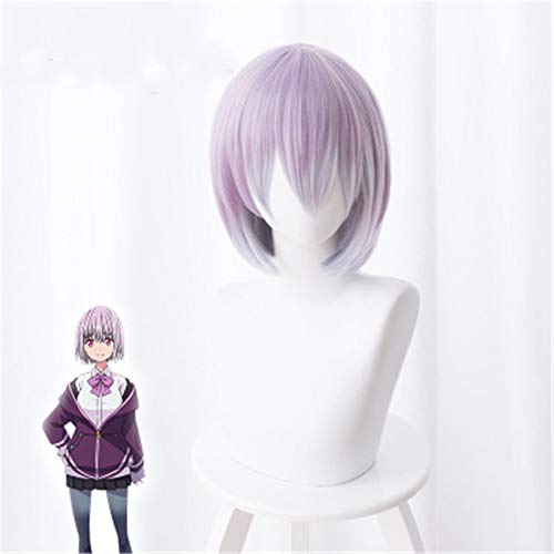 Anime Ssss.gridman Shinjo Akane Cosplay Perücke Kostüm Requisiten Kurzes Farbverlaufshaar für Frauen Synthetisches Haar Halloween Party Perücken von GGJKB