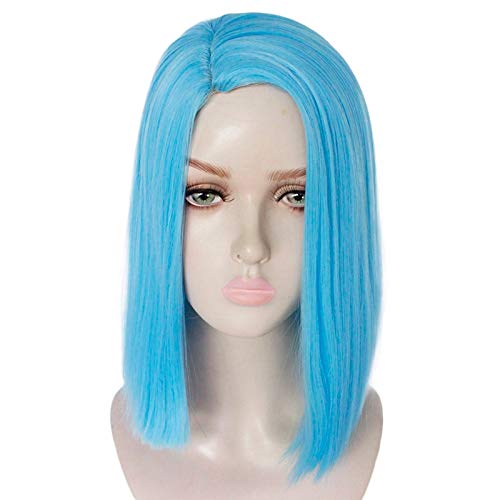 Anime Voyd Incredibles 2 Blue Short Straight Synthetische Cosplay Perücke Seitenteil Halloween Kostüm Party Perücken für Frauen KUYB7117 von GGJKB