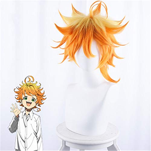 Anime die versprochene Neverland Emma Cosplay Perücke Yakusoku No Neverland Orange Kurzes synthetisches Haar Kostüm Party Rollenspiel Perücken von GGJKB