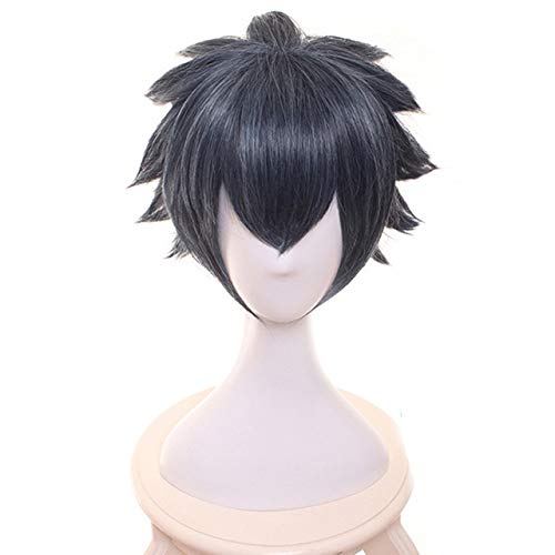 Aotu World Ray Mix Grau Blau Short Man Perücke Cosplay Anime Styled Synthetic Hair Halloween Kostüm Game Play Perücken KUQX1938 B. von GGJKB