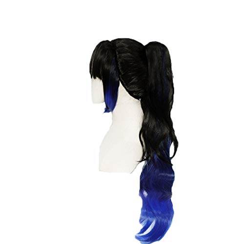 Dämonentöter Kimetsu no Yaiba Hashibira Inosuke Cosplay Perücke Weiblich Lang Lockiger Pferdeschwanz Frauen Allmählich Blaues Haarteil Hashibira Inosuke Dämonentöter Kimetsu no Yaiba Hashibira Inosuke Cosplay Perücke Weiblich Lang Lockiger Pferdeschwanz Frauen Allmählich Blaues Haarteil Hashibira Inosuke von GGJKB