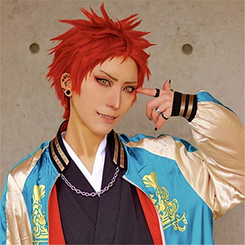 Division Rap Battle Division Bad Ass Tempel Cosplay Kuko Harai Kostüm DRB Evil Monk Perücke Hypnose MIC Short Red Kostüm Perücken von GGJKB