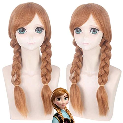 Film Prinzessin Anna Perücke Cosplay Lange Pferdeschwänze Hitzebeständiges Kunsthaar Halloween Party Kostüm Perücken Anime + Perücke Cap Film Prinzessin Anna Perücke Cosplay Lange Pferdeschwänze Hitzebeständiges Kunsthaar Halloween Party Kostüm Perücken Anime + Perücke Cap von GGJKB
