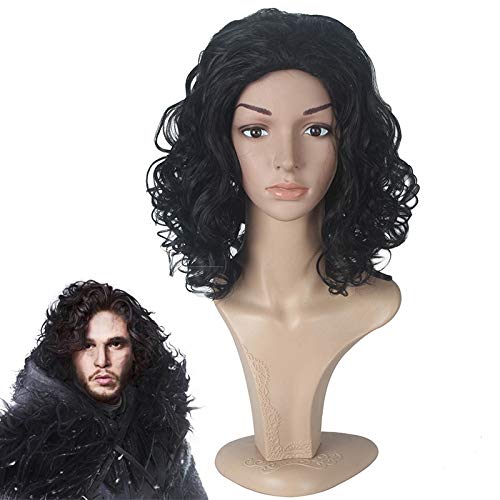 Heißes Spiel der Throne Jon Snow Cosplay Kostümzubehör Perücke Ein Lied von Eis und Feuer Nachtuhr Schwarze kurze Haare Perücken von GGJKB