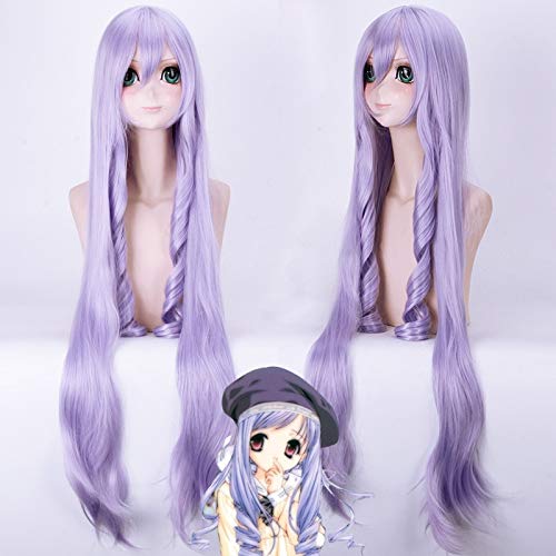 Hochwertige Animation Schwester Prinzessin Cosplay Perücke Langes hellviolettes Kunsthaar mit Pony Halloween Kostüm Frauen Perücken von GGJKB