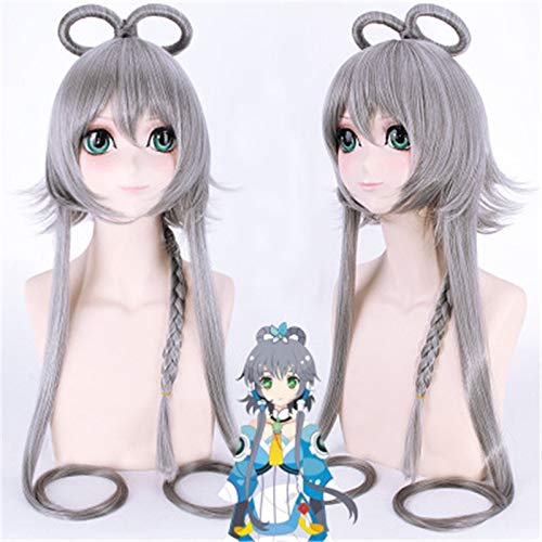 Hochwertige Anime VOCALOID Luo Tianyi Frauen Cosplay Perücke Silbergrau Langes Kunsthaar Hatsune Miku Halloween Kostüme Perücken Hochwertige Anime VOCALOID Luo Tianyi Frauen Cosplay Perücke Silbergrau Langes Kunsthaar Hatsune Miku Halloween Kostüme Perücken von GGJKB