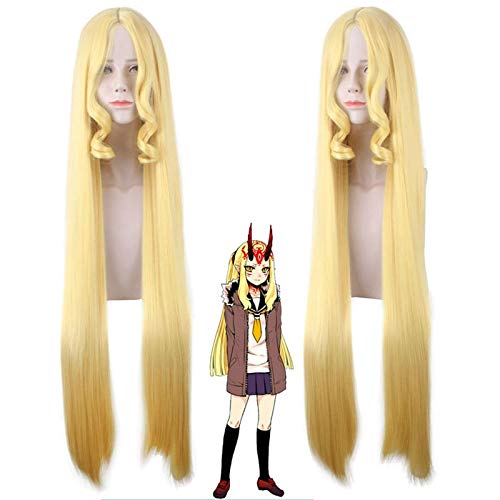 Ibaraki Doji Cosplay Perücke Anime Schicksal Grand Order Fgo Perücken Synthetische Blonde Frauen Haarteil Ibaraki Doji Rollenspiel + Perückenkappe PL-232 von GGJKB