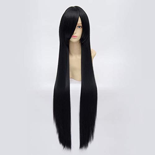 Isayama Yomi Cosplay Wig 80cm Black Long Straight Synthetic Hairpiece Peluca Anime Costume Wigs + Wig Cap 80cm xie liuhai Isayama Yomi Cosplay Wig 80cm Black Long Straight Synthetic Hairpiece Peluca Anime Costume Wigs + Wig Cap 80cm xie liuhai von GGJKB
