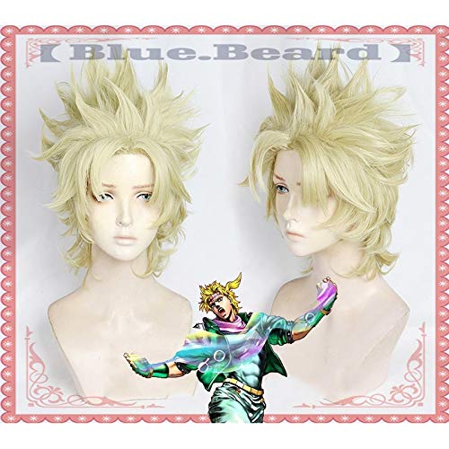 Jojos bizarres Abenteuer Caesar Anthonio Zeppeli Perücke Cosplay Kostüm Hellgold Kurze kurze synthetische Haarperücken Jojos bizarres Abenteuer Caesar Anthonio Zeppeli Perücke Cosplay Kostüm Hellgold Kurze kurze synthetische Haarperücken von GGJKB