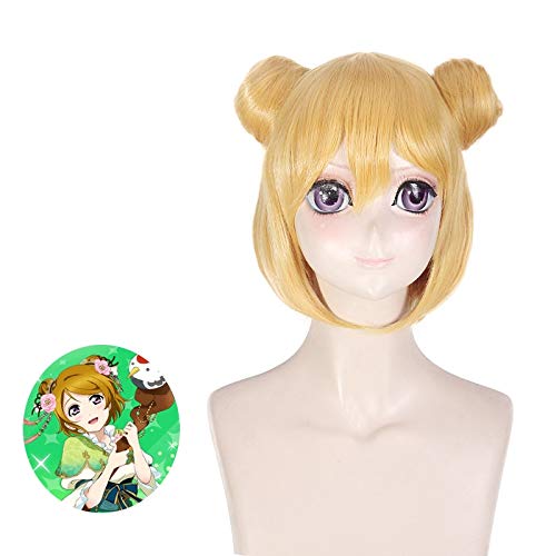Liebesleben! Lovelive Koizumi Hanayo Perücken Kurzes hitzebeständiges Kunsthaar mit Brötchen Halloween Cosplay Kostüm Perücke + Perücke Cap Liebesleben! Lovelive Koizumi Hanayo Perücken Kurzes hitzebeständiges Kunsthaar mit Brötchen Halloween Cosplay Kostüm Perücke + Perücke Cap von GGJKB