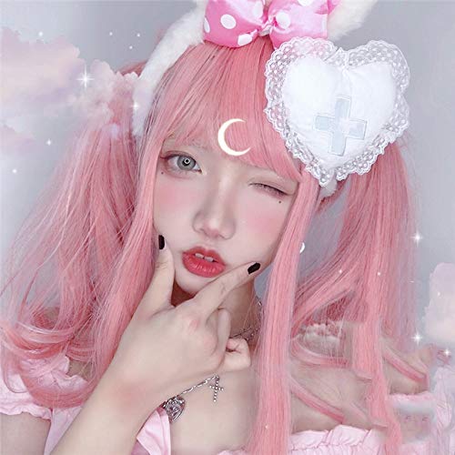 Lolita lange gemischte rosa Pony niedlichen Ombre synthetisches Haar Frauen Cosplay Perücken + Perücke Kappe M2 Lolita lange gemischte rosa Pony niedlichen Ombre synthetisches Haar Frauen Cosplay Perücken + Perücke Kappe M2 von GGJKB