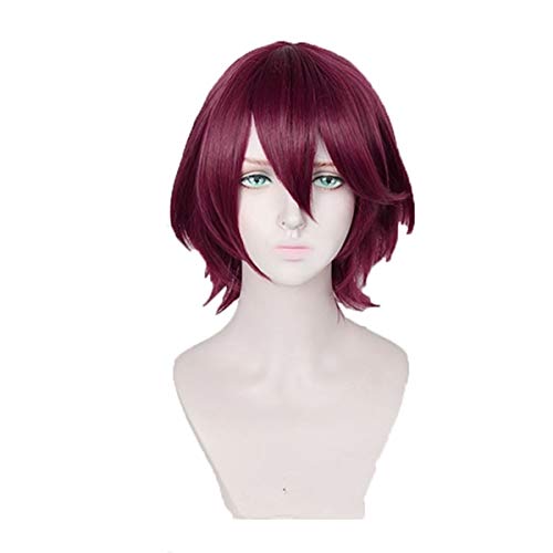 Mysteria Friends Glare Cosplay Perücken Lila Rot Kurz Hochtemperatur Faser Synthetisches Haar Perücke Pelucas + Kostenlose Haarkappe One Size Glare von GGJKB