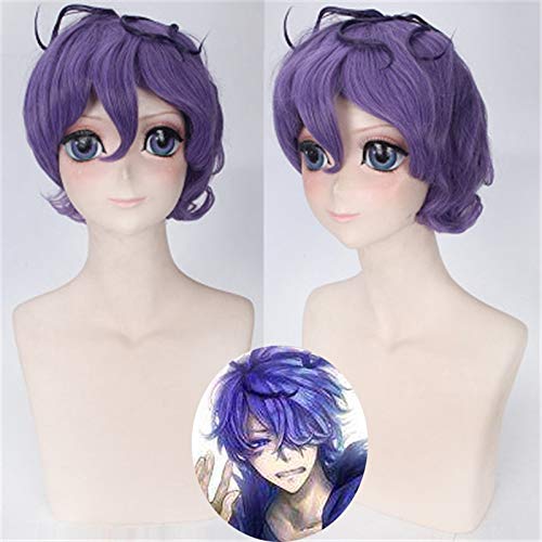 Neue Spielperücken Ib Garry Lila Hochtemperaturdraht Cos Kurzes synthetisches Haar Cosplay Kostüm Anime Perücke + Perückenkappe von GGJKB