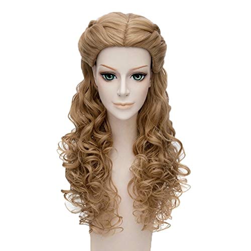 Prinzessin Aschenputtel Cosplay Perücke 65cm Blonde Mix Wellig Langes Modellieren Synthetisches Haar Peluca Anime Kostüm Rollenspiel Perücken Einheitsgröße Aschenputtel von GGJKB