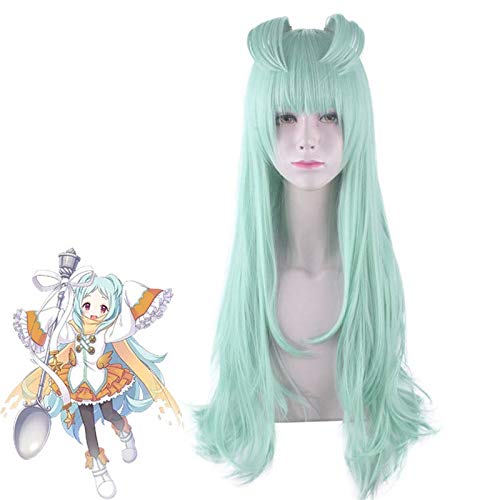 Spiel Princess Connect! Re Dive Miyako Cosplay Perücken Hellgrün Lang Hitzebeständig Synthetisches Haar Anime Kostüm Perücke + Perückenkappe PL-251 von GGJKB