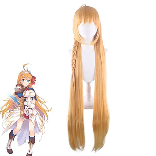Spiel Princess Connect Re: Tauchen Cosplay Perücken Pecorine Frauen Gelb Farbverlauf Langes Kunsthaar Pecoriinu Kostüm Perücke PL-746 von GGJKB