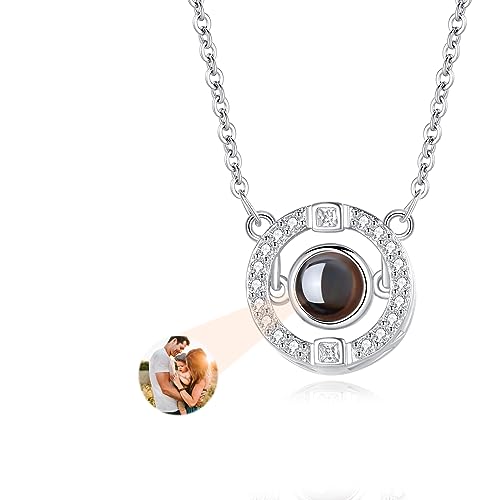 GGKAFACOI Halskette mit Bild im Inneren, Foto-Halskette mit individuellem Bild, Erinnerungshalskette mit Bild für Muttertag, Geburtstag, Jubiläum, Gedenkgeschenke (Stli1-6) von GGKAFACOI