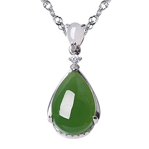 GGMWDSN Jade Kette Damen, Smaragd Kette, Jade AnhäNger Echt, GrüNe Jade AnhäNger Halskette FüR Frauen Schmuck Geschenk üBer Sterling Silber mit Geschenkbox, Unisex GGMWDSN Jade Kette Damen, Smaragd Kette, Jade AnhäNger Echt, GrüNe Jade AnhäNger Halskette FüR Frauen Schmuck Geschenk üBer Sterling Silber mit Geschenkbox, Unisex von GGMWDSN